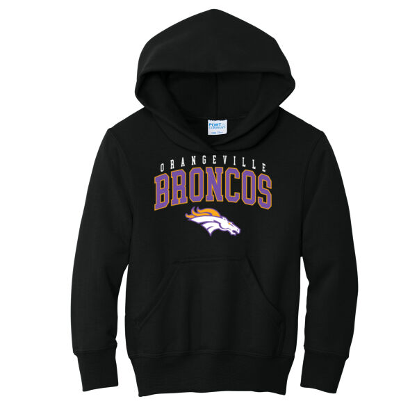Orangeville Back to School 2026 Logo 2 - Youth Core Fleece Pullover Hooded Sweatshirt Thumbnail