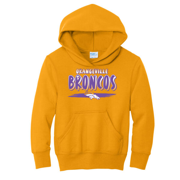 Orangeville Back to School 2026 Logo 3 - Youth Core Fleece Pullover Hooded Sweatshirt Thumbnail