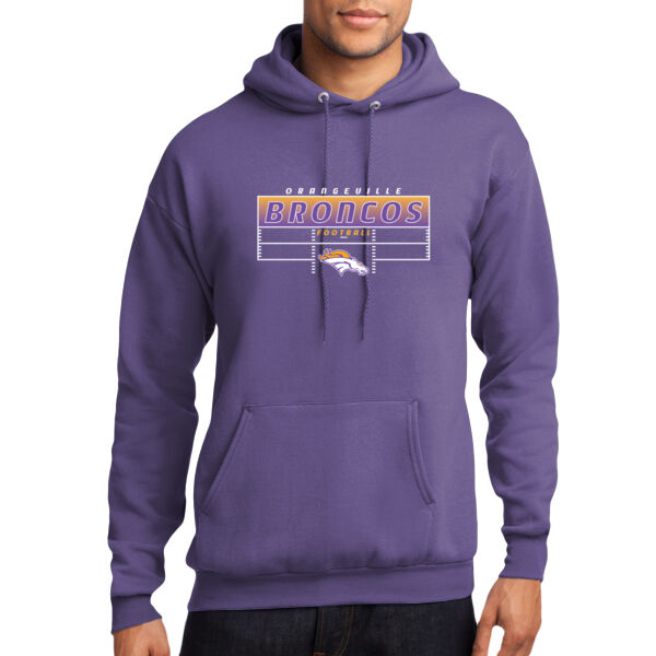 Broncos Football 2026 Logo 1 - Core Fleece Pullover Hooded Sweatshirt Thumbnail