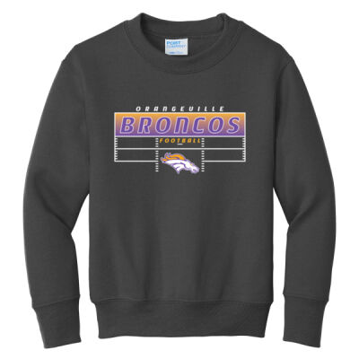 Broncos Football 2026 Logo 1 - Youth Core Fleece Crewneck Sweatshirt Thumbnail