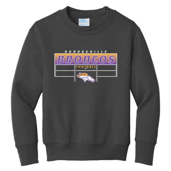 Broncos Football 2026 Logo 1 - Youth Core Fleece Crewneck Sweatshirt Thumbnail