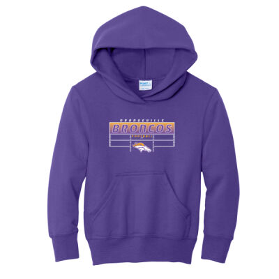 Broncos Football 2026 Logo 1 - Youth Core Fleece Pullover Hooded Sweatshirt Thumbnail