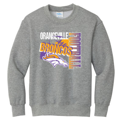 Broncos Football 2026 Logo 2 - Youth Core Fleece Crewneck Sweatshirt Thumbnail