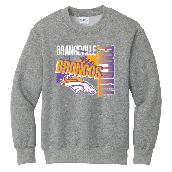 Broncos Football 2026 Logo 2 - Youth Core Fleece Crewneck Sweatshirt Thumbnail