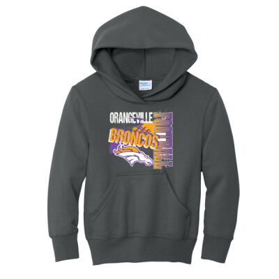 Broncos Football 2026 Logo 2 - Youth Core Fleece Pullover Hooded Sweatshirt Thumbnail