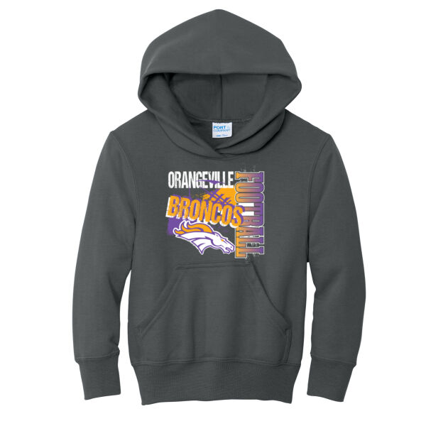 Broncos Football 2026 Logo 2 - Youth Core Fleece Pullover Hooded Sweatshirt Thumbnail